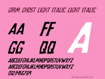 Grim Ghost Light Italic