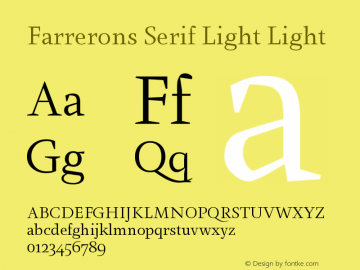 Farrerons Serif Light