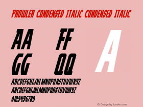 Prowler Condensed Italic