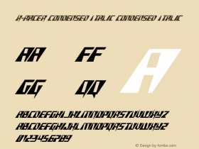 X-Racer Condensed Italic