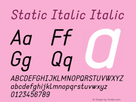 Static Italic