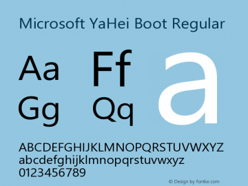Microsoft YaHei Boot
