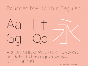 Rounded M+ 1c thin