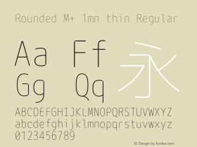 Rounded M+ 1mn thin