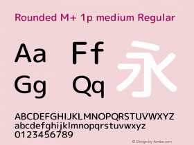 Rounded M+ 1p medium