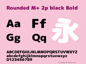 Rounded M+ 2p black