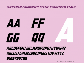 Buchanan Condensed Italic