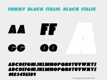 Foxxy Black Italic