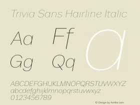 Trivia Sans Hairline