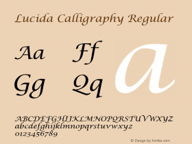 Lucida Calligraphy