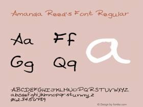 Amanda Reed's Font