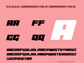 C.O.D.E.R. Condensed Italic