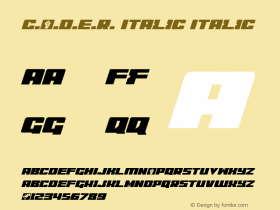 C.O.D.E.R. Italic