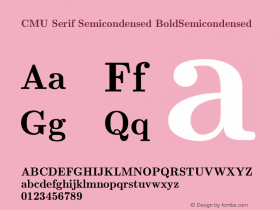 CMU Serif Semicondensed