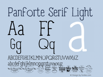 Panforte Serif