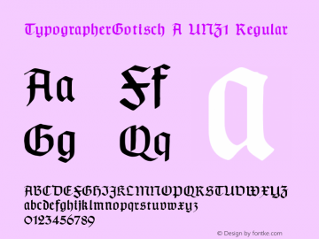 TypographerGotisch A UNZ1
