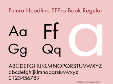 Futura Headline EFPro Book