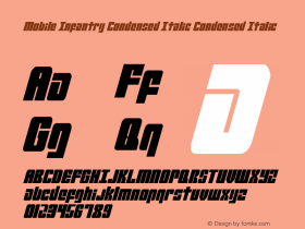 Mobile Infantry Condensed Italic