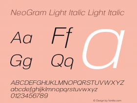 NeoGram Light Italic