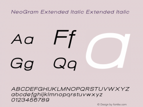 NeoGram Extended Italic
