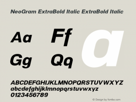 NeoGram ExtraBold Italic