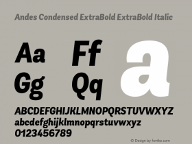 Andes Condensed ExtraBold