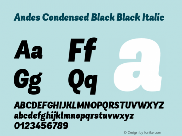 Andes Condensed Black