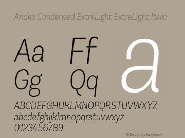 Andes Condensed ExtraLight