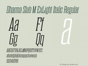 Dharma Slab M ExLight Italic