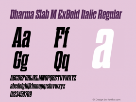 Dharma Slab M ExBold Italic