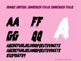 Zombie Control Condensed Italic