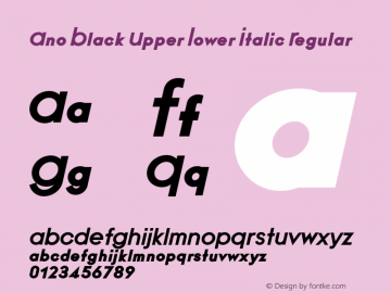 Ano Black Upper Lower Italic