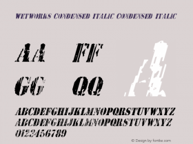 Wetworks Condensed Italic