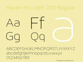 Maven Pro Light 200