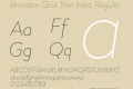 Brandon Grot Thin Italic