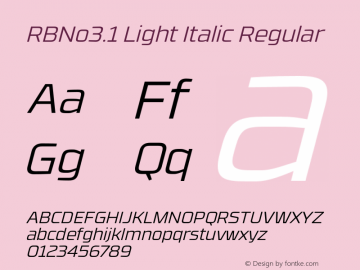 RBNo Light Italic