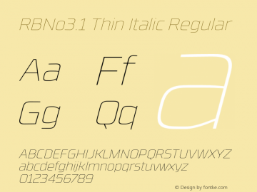 RBNo Thin Italic