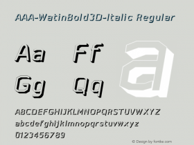 AAA-WatinBold3D-Italic