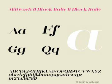 Mittwoch 8 Black Italic