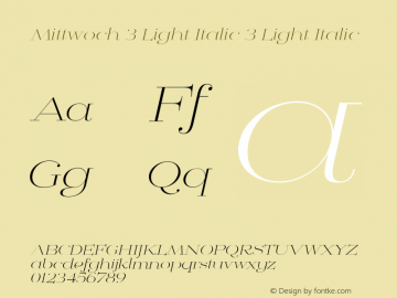 Mittwoch 3 Light Italic