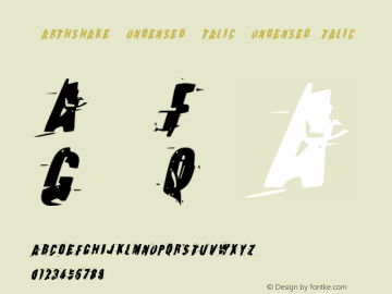 Earthshake Condensed Italic