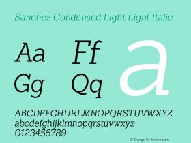 Sanchez Condensed Light