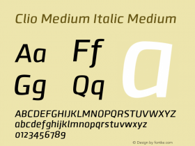 Clio Medium Italic