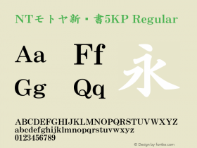 NTモトヤ新楷書5KP