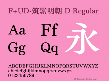 F+UD-筑紫明朝 D