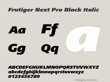 Frutiger Next Pro Black