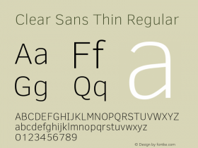 Clear Sans Thin