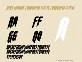 Opus Magnus Condensed Italic