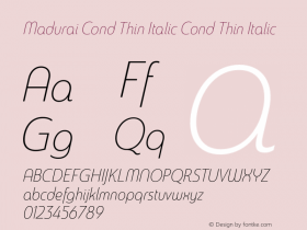 Madurai Cond Thin Italic