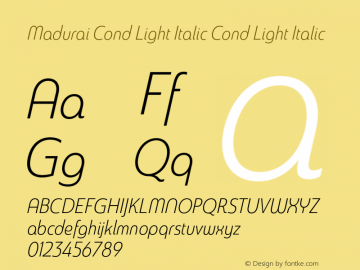 Madurai Cond Light Italic